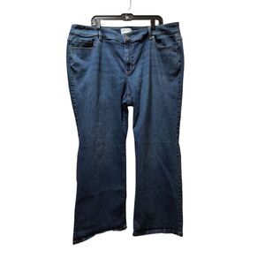 Lane Bryant Jeans Women’s 24 High-Rise Curvy Fit Boot Blue Stretch Denim 42x30